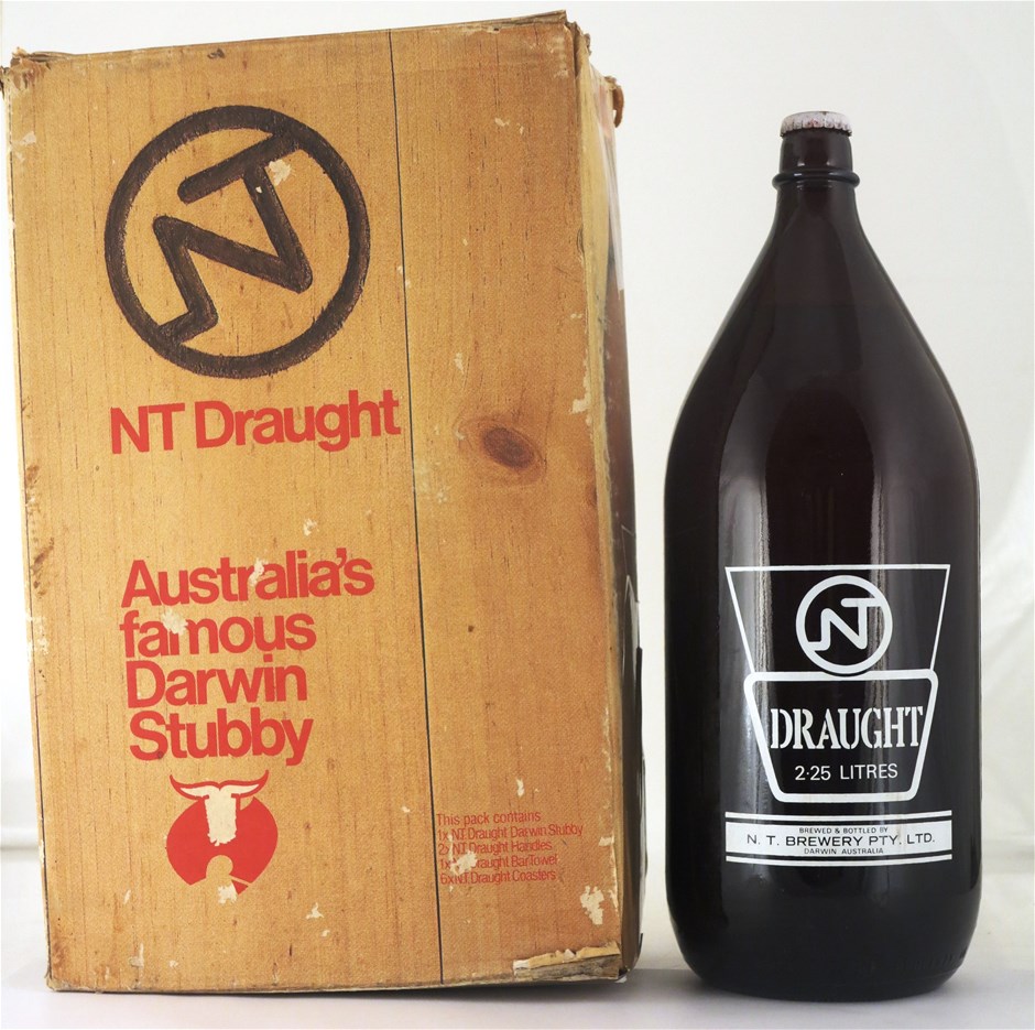 Nt Brewery The Famous Darwin Stubby Draught Beer 1 X 2 25l Aus Auction 0016 Grays Australia