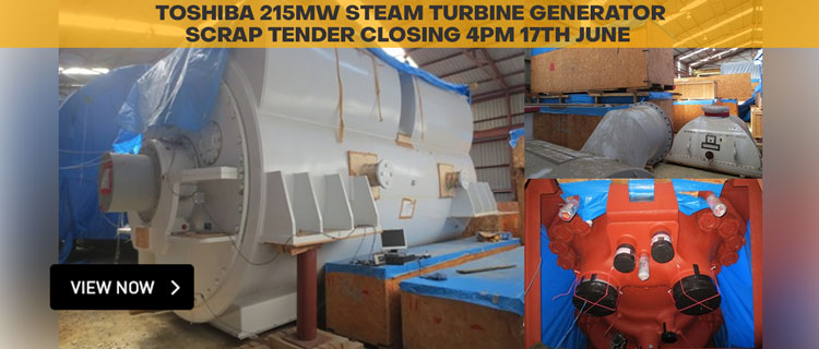 2009 Toshiba 215MW Steam Turbine Generator – Tender