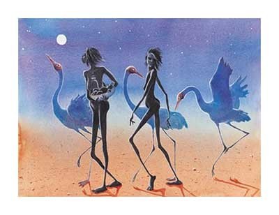 Judy Prosser - Desert Woman and Piccanin