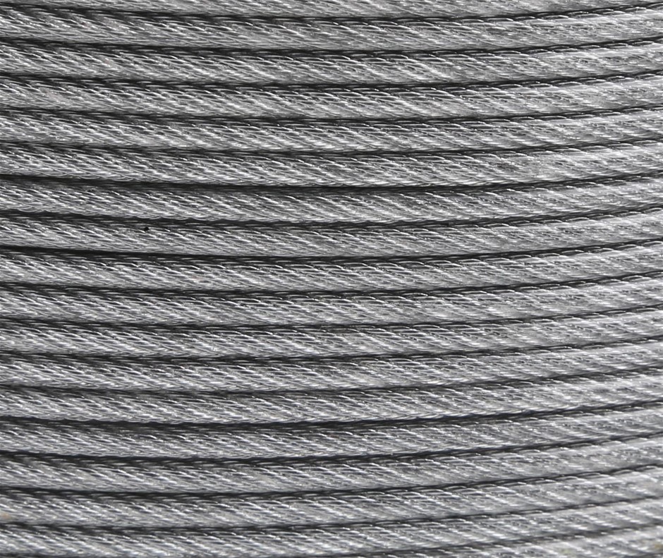 500M Reel x Clear PVC Coated Wire Rope 2/3mm dia Construction 6x7 on