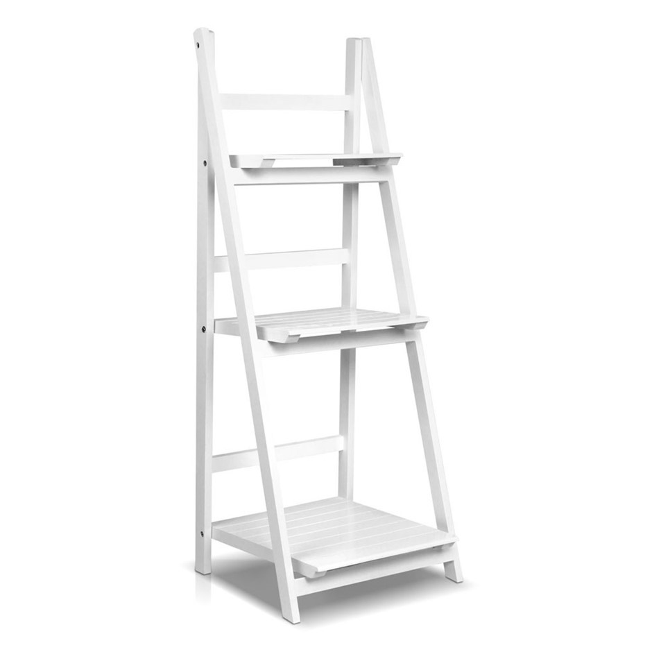 Artiss Wooden Ladder Storage Display She