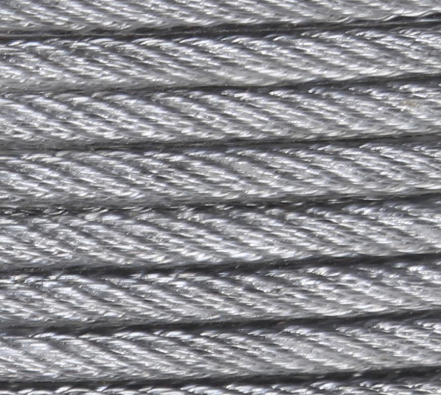 500M Reel x Clear PVC Coated Wire Rope 2/3mm dia Construction 6x7 on