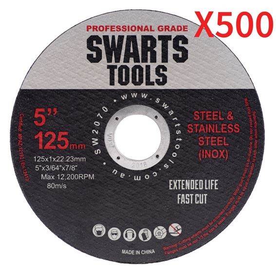 500 X 5" 125Mm Cutting Disc Wheel Thin A