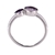 NEW Lulu Flamingo Sterling Silver Natural Amethyst Aria Stackable Ring