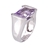 NEW- Lulu Flamingo Sterling Silver 925 Natural Amethyst Claudia Ring