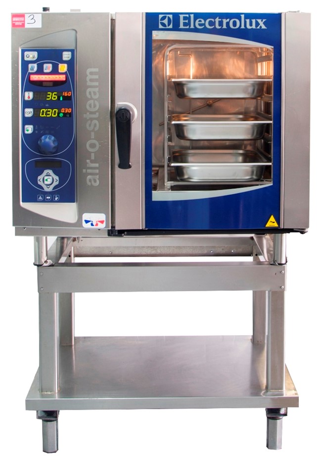 Electrolux AirOSteam 6 Tray Combi Oven on Stainless Steel Stand test