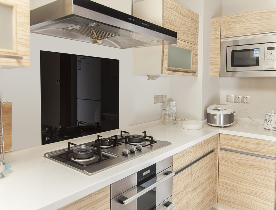 Toughened 60cm x 70cm Black Glass Kitche