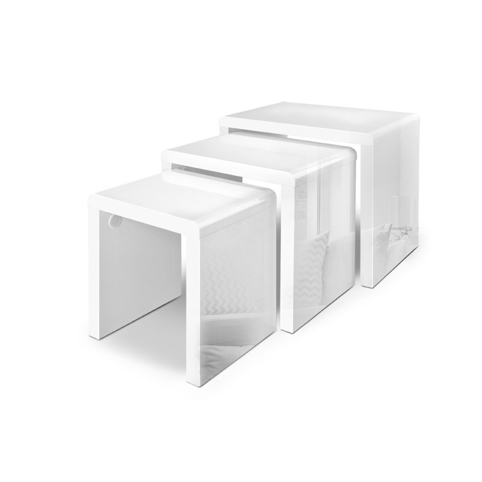 Buy Artiss Set of 3 Nesting Tables Grays Australia