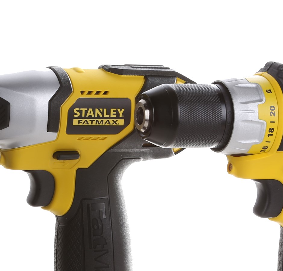 STANLEY FatMax 2pc 10.8V Compact Drill & Impact Driver Kit c/w 2 x LiIon B Auction