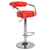 2X Red Bar Stools PU Leather Adjustable Crome Base Gas Lift Swivel Chairs