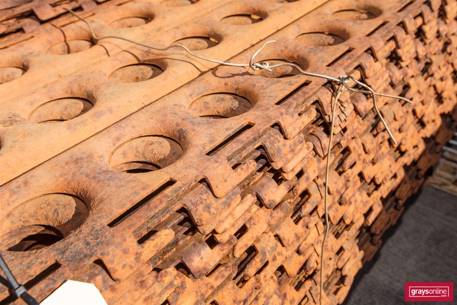 Marston Mat, Perforated Steel Planking, 10 x Pallets. Auction (0321