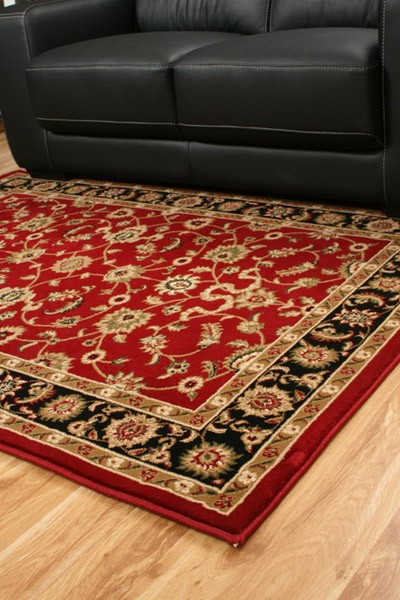 Buy Classic Design Rug - Red & Black - 230x160cm | Grays Australia