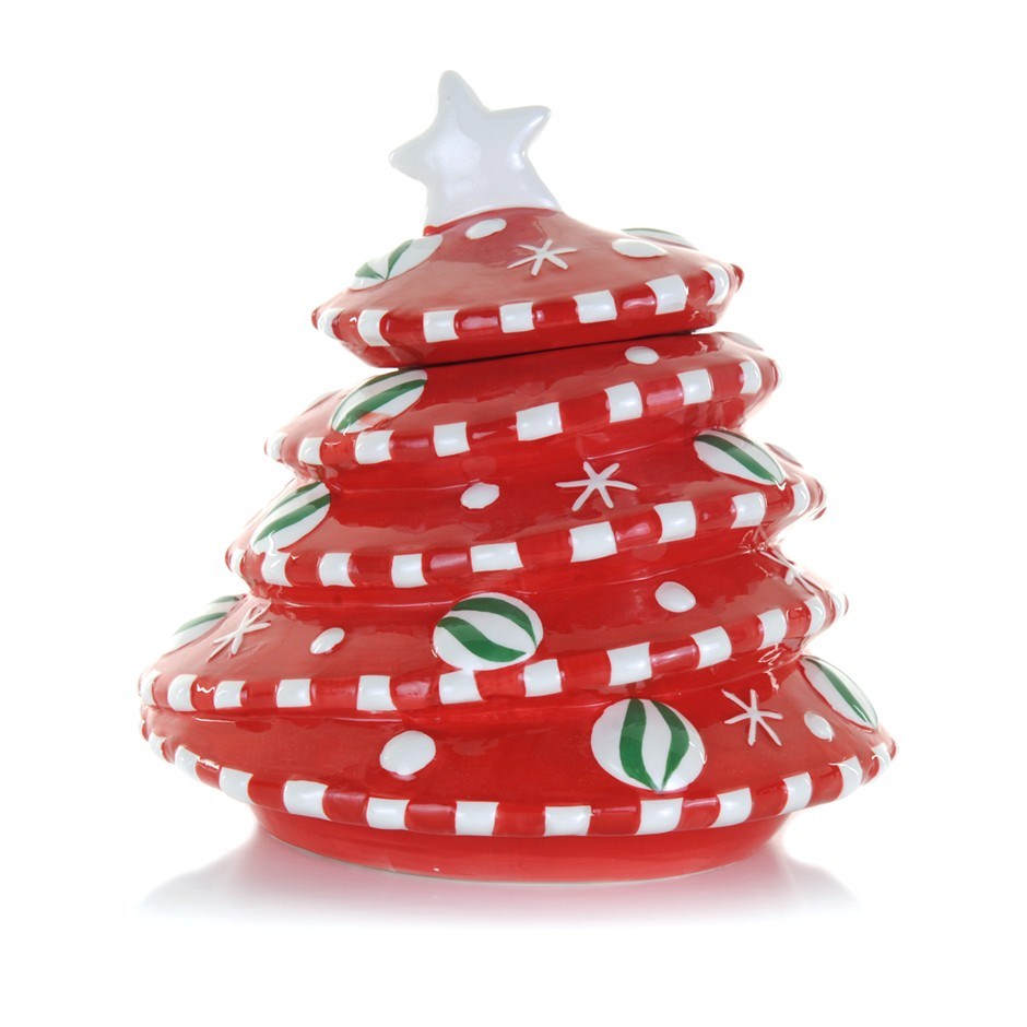 Stoneage Candy Christmas Tree Cookie Jar