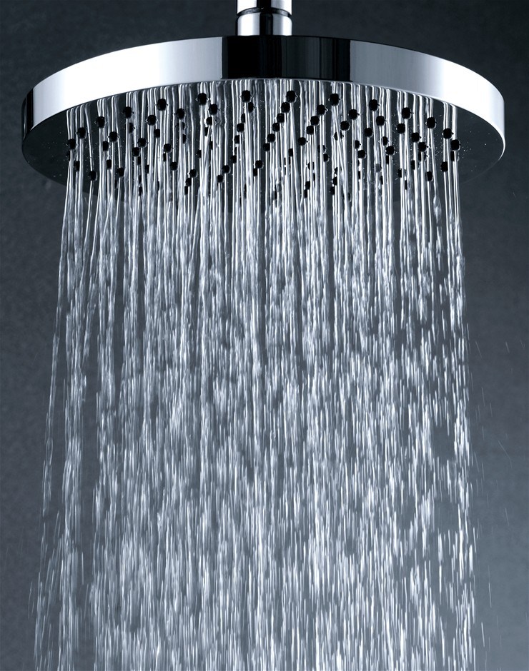 Monsoon Showers Overhead Large 200 mm Round Brass Chrome Shower Head