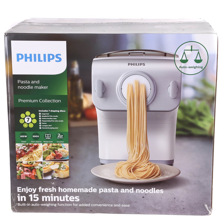 PHILIPS Pasta & Noodle Maker, Premium Collection 200W, Model HR2358/06