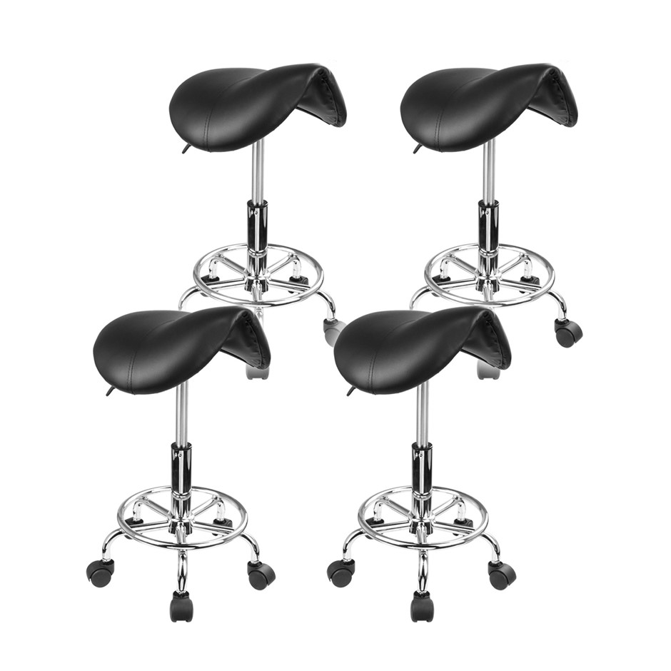 Saddle Salon Stool - BLACK X4