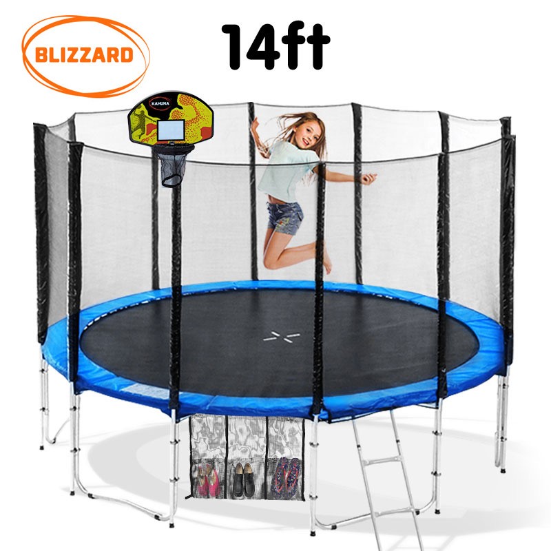 Blizzard 14ft Trampoline with Basketball