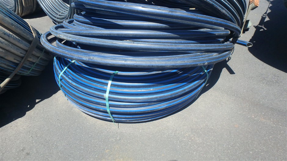 7 x Assorted Blue Line i Plex Poly Pipe Reels Auction (00049007965