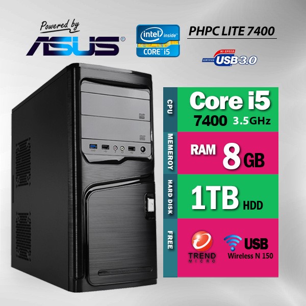 PHPC LITE 7400 (8G RAM / 1TB HDD / Free 