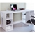 Bloc Modern Desk with Cube Shelves - Matt White