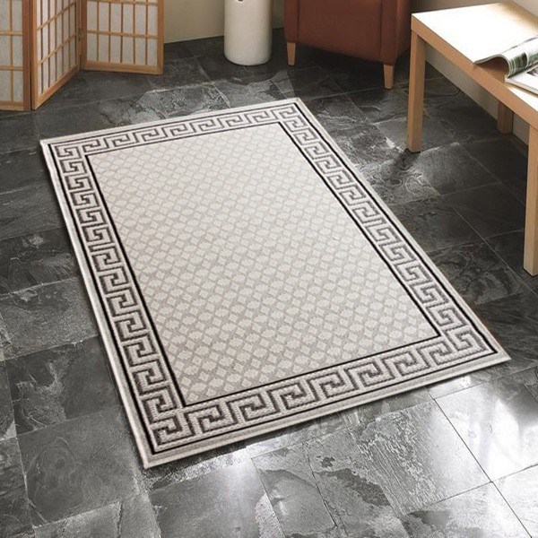Indoor Outdoor Greek Key Design Rug - Cr