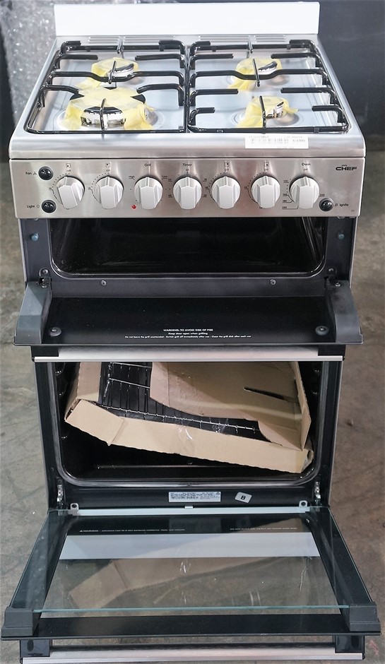 Chef 54cm Freestanding LPG Gas Oven/Stove (CFG517SBLP) Auction