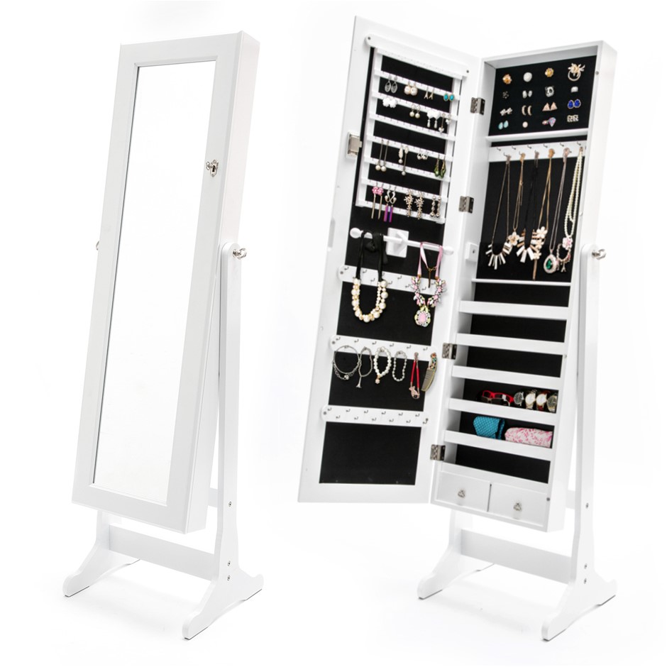 Buy Mirror Jewellery 2x Drawer LOWE WHITE Grays Australia
