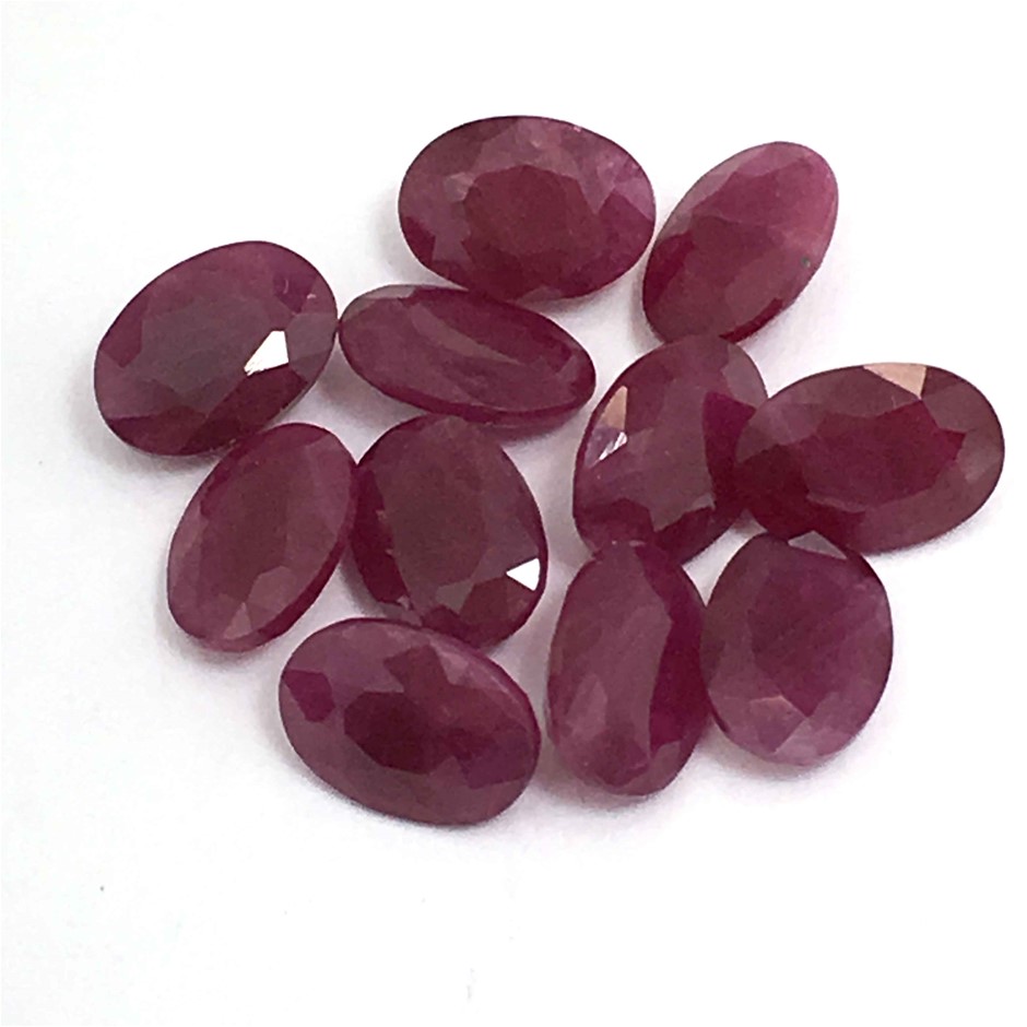 11x Loose Oval Shaped Natural Rubies 11.06ct In Total