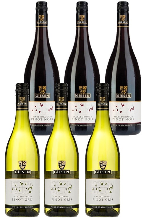 Giesen Pinot Noir & Pinot Gris (6 x 750m