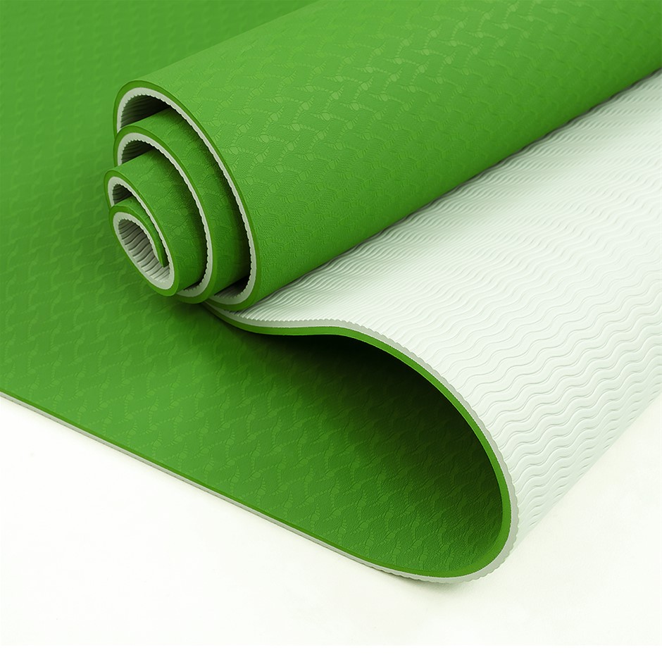 Buy Powertrain Eco Friendly TPE Yoga Exercise Mat Green Grays Australia