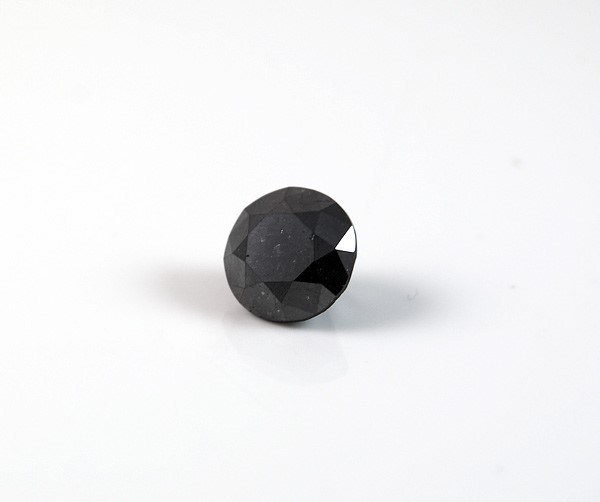 1.14ct Round Brilliant Cut Natural Black Diamond