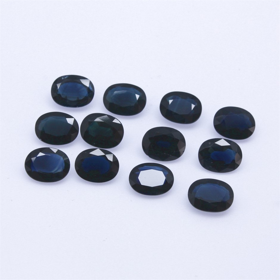 12x Loose Oval Shaped Blue Sapphires 16.55ct In Total