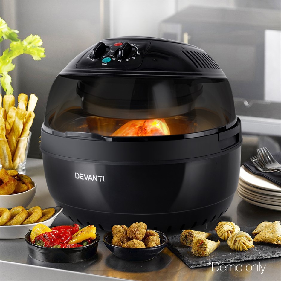 Buy Devanti 10L Air Fryer Oven Cooker Black Grays Australia