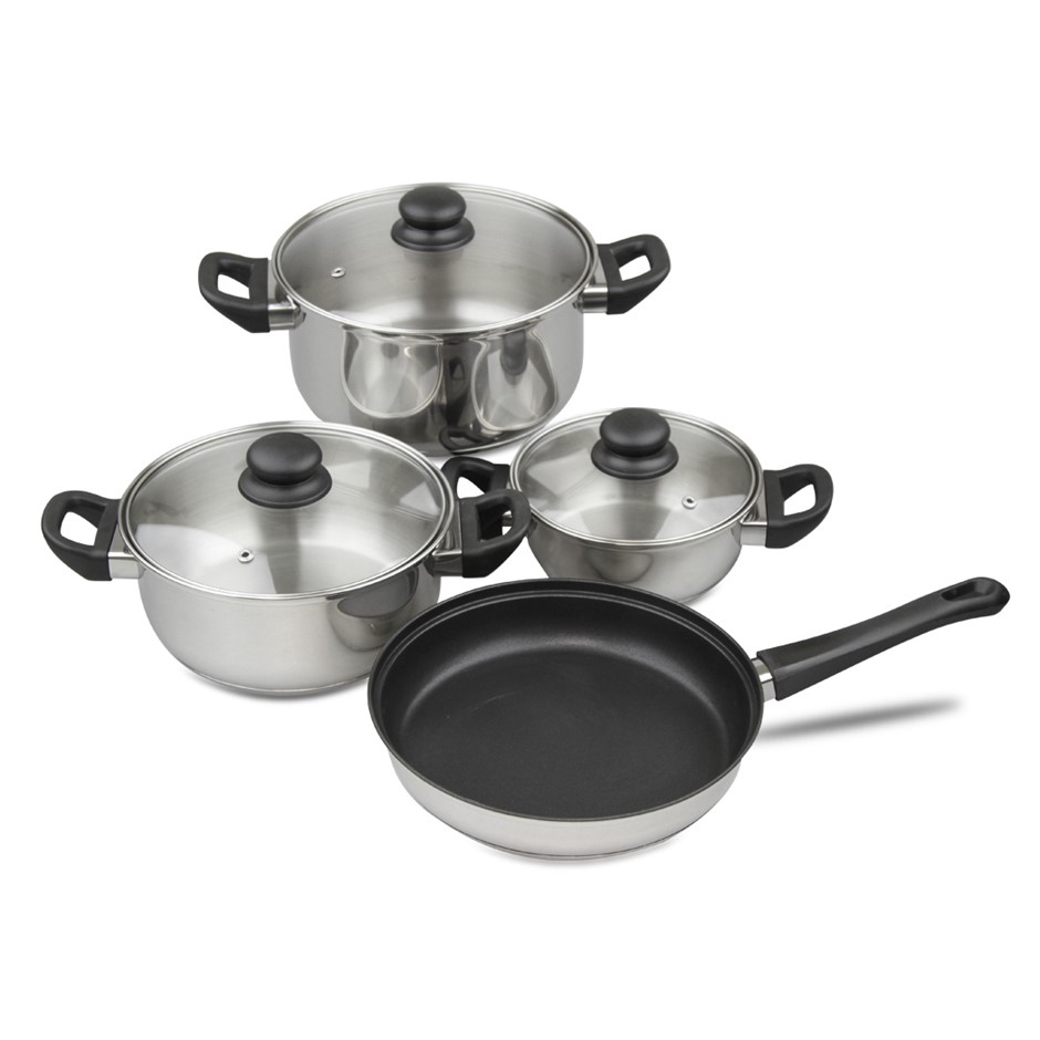 Linkfair 7pcs SS Cookware Set Pot Saucep