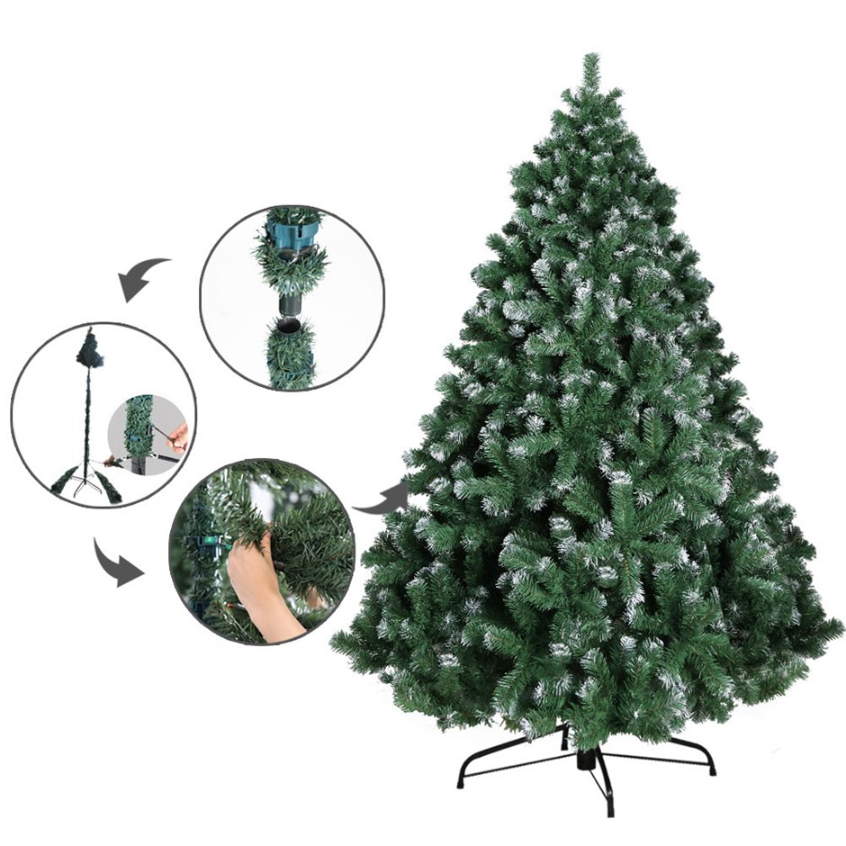 Buy Jingle Jollys 8FT Christmas Snow Tree Grays Australia