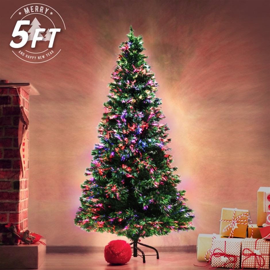 5Ft 150cm Fibre Optic LED Christmas Tree