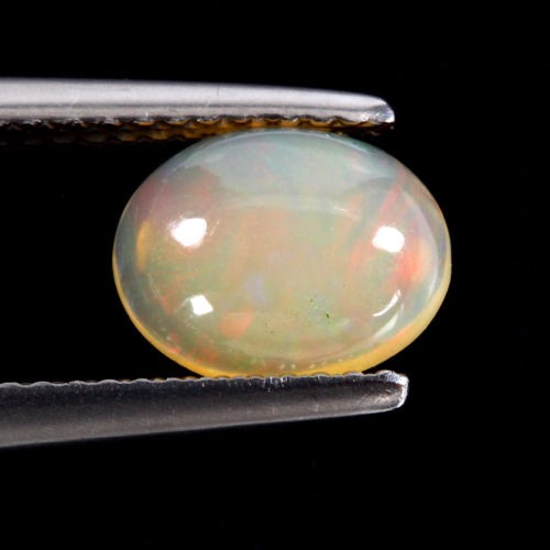 1.08ct Oval Cabochon Natural Rainbow Crystal Fire Opal