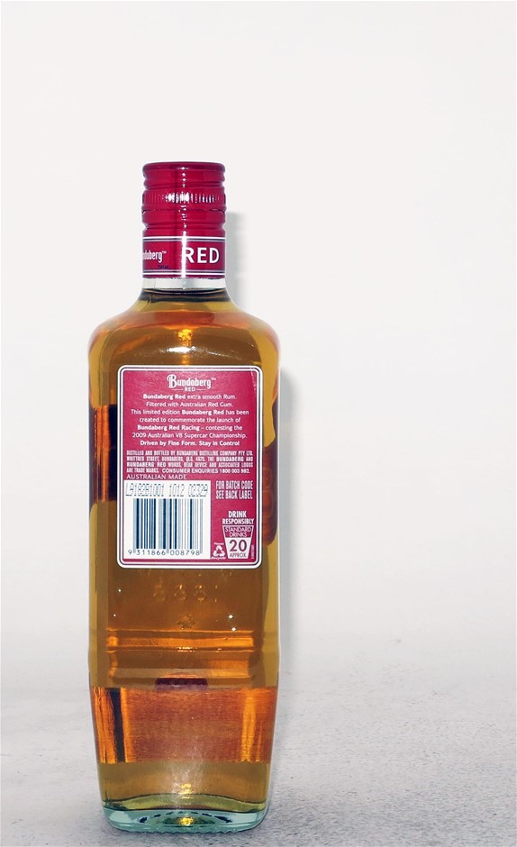 Bundaberg `Red Racing` Rum (1 x 700mL), QLD Auction Australia