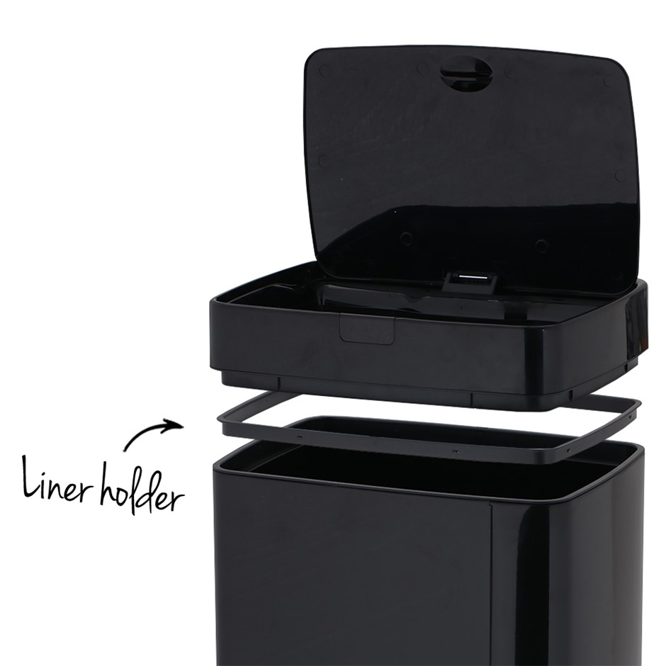 Buy 45L Motion Sensor Bin Black Grays Australia
