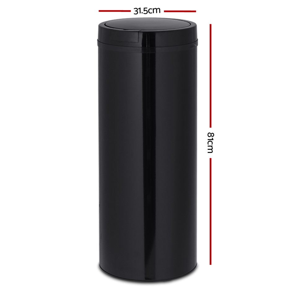 Buy 50L Motion Sensor Bin Black Grays Australia