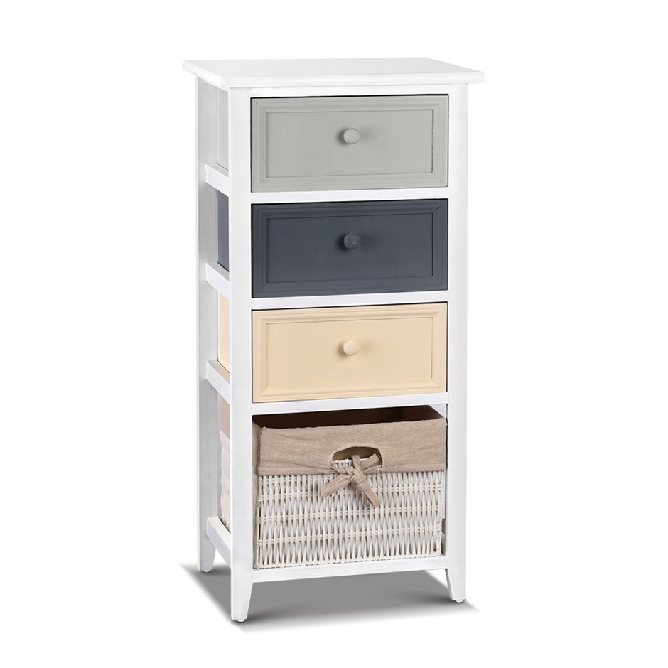 Artiss 4 Drawers Storage Dresser - White