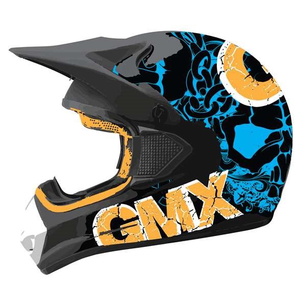 MX Motocross Helmet Adult Blue/Orange Auction (0028-2519190) | Grays