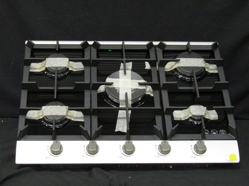 Omega 70cm Stainless Steel 5 Burner Gas Cooktop (OGG75A) Auction