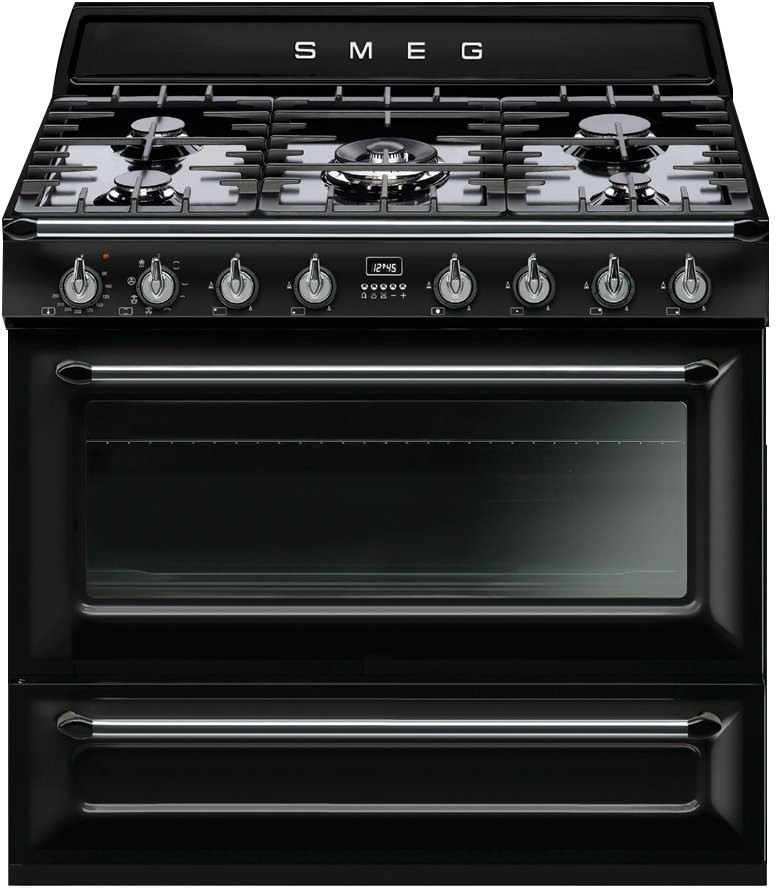 Smeg TRA90BL9 90cm Victoria Aesthetic Freestanding Dual Fuel Oven/Stove