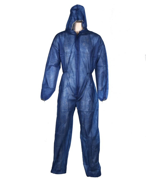 25 x Disposable Protective Coveralls, Size XL, Navy, Polypropylene 300gsm w