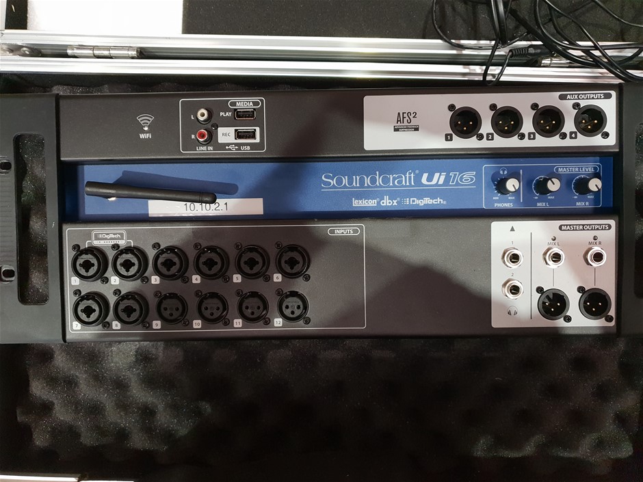 Soundcraft Ui16 16 Channel rack mount mixer with wifi Auction (0098 ...