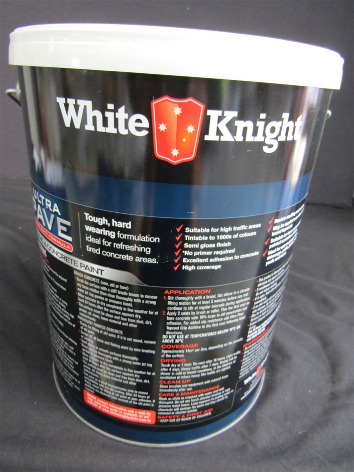 Qty 1 x White Knight 10L Paint Auction (00363139431) Grays Australia