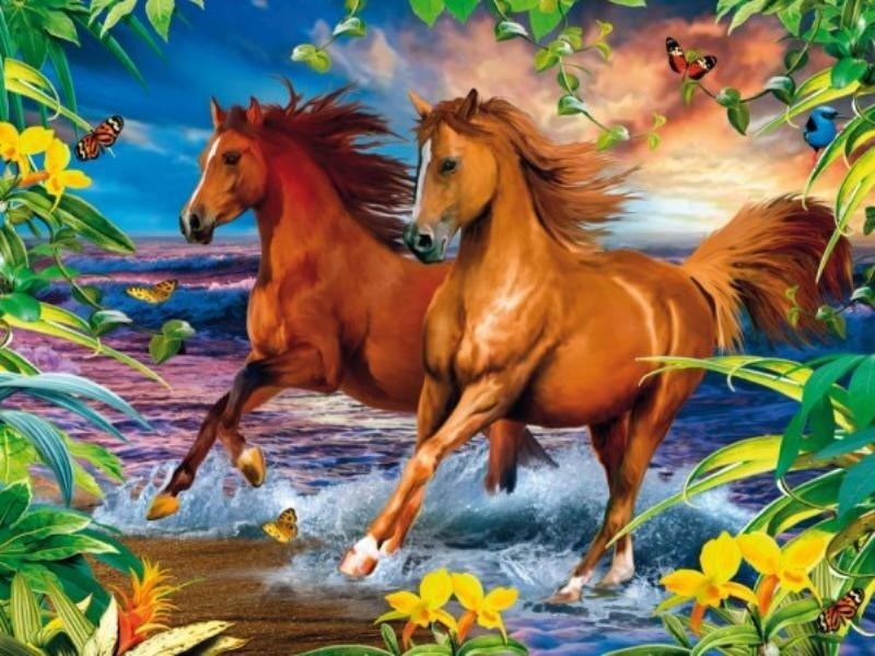 Clementoni Magic 3D Horses in the Surf J