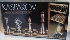 KASPAROV Grandmaster Silver & Bronze Chess Set - Products