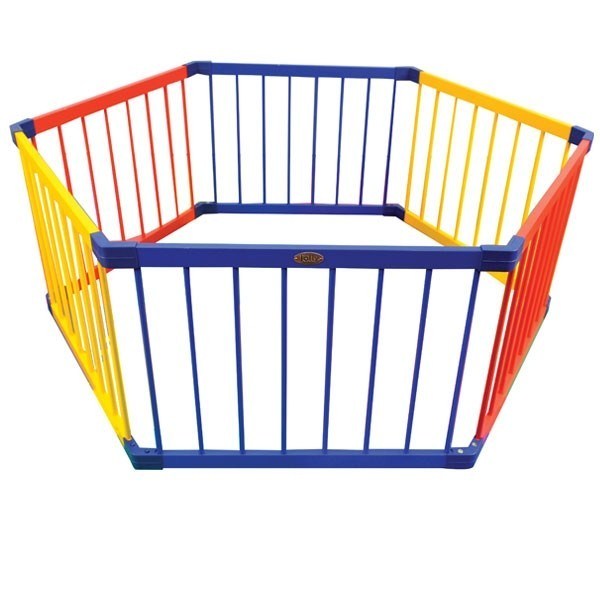 Jolly Kidz Smart Wooden Playpen - Hexago